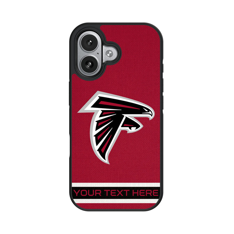Atlanta Falcons Personalized Stripe iPhone Bump Phone Case for Apple iPhone