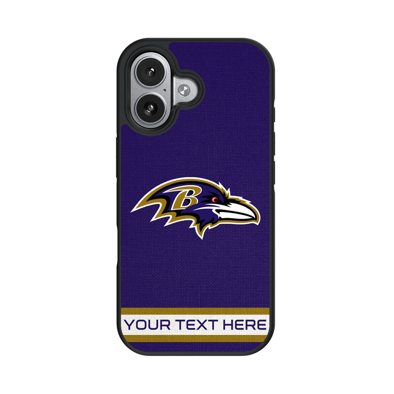 Baltimore Ravens Personalized Stripe iPhone Bump Phone Case for Apple iPhone