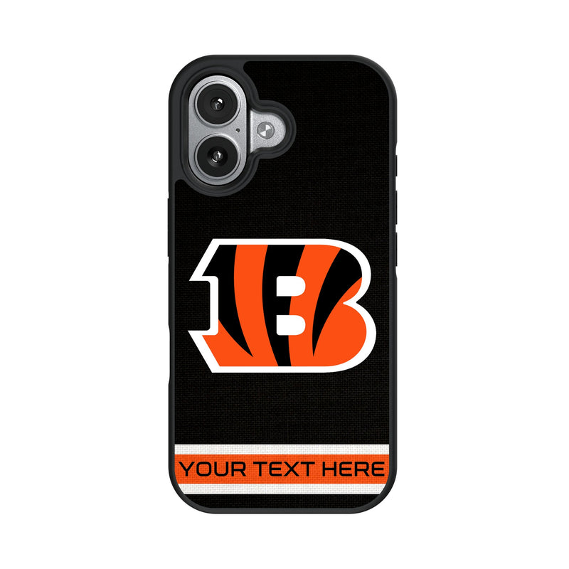 Cincinnati Bengals Personalized Stripe iPhone Bump Phone Case for Apple iPhone