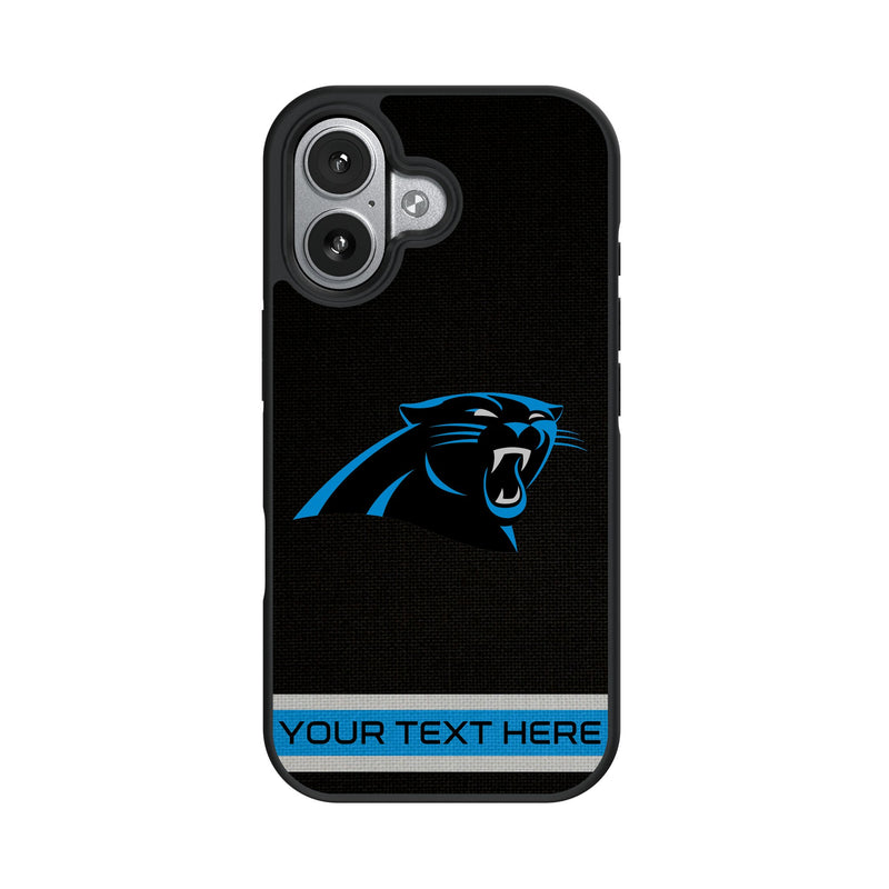 Carolina Panthers Personalized Stripe iPhone Bump Phone Case for Apple iPhone