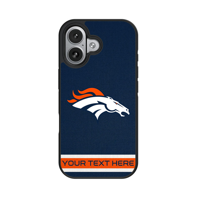Denver Broncos Personalized Stripe iPhone Bump Phone Case for Apple iPhone