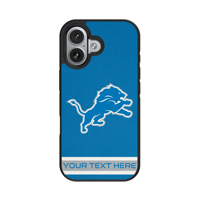 Detroit Lions Personalized Stripe iPhone Bump Phone Case for Apple iPhone