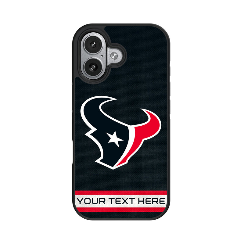 Houston Texans Personalized Stripe iPhone Bump Phone Case for Apple iPhone