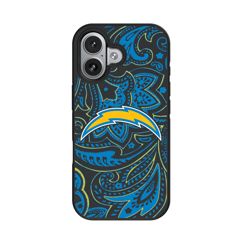 Los Angeles Chargers Paisley iPhone Bump Phone Case for Apple iPhone