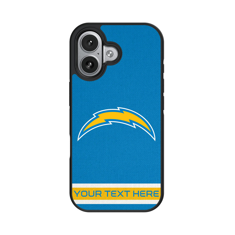 Los Angeles Chargers Personalized Stripe iPhone Bump Phone Case for Apple iPhone