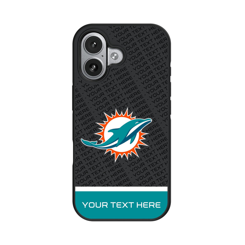 Miami Dolphins Personalized EndZone Plus iPhone Bump Phone Case for Apple iPhone