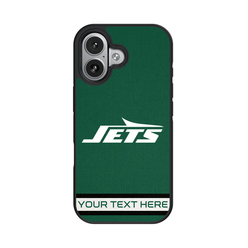 New York Jets Personalized Stripe iPhone Bump Phone Case for Apple iPhone
