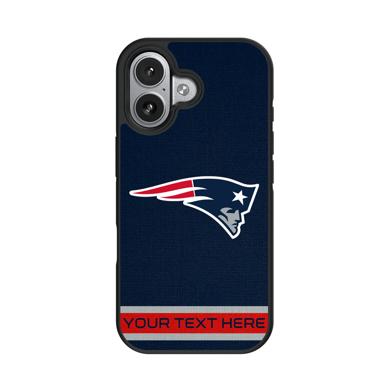 New England Patriots Personalized Stripe iPhone Bump Phone Case for Apple iPhone