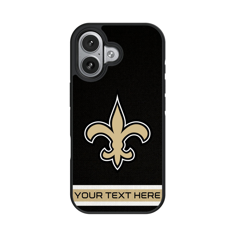 New Orleans Saints Personalized Stripe iPhone Bump Phone Case for Apple iPhone