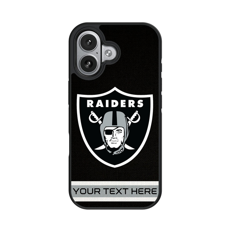 Las Vegas Raiders Personalized Stripe iPhone Bump Phone Case for Apple iPhone