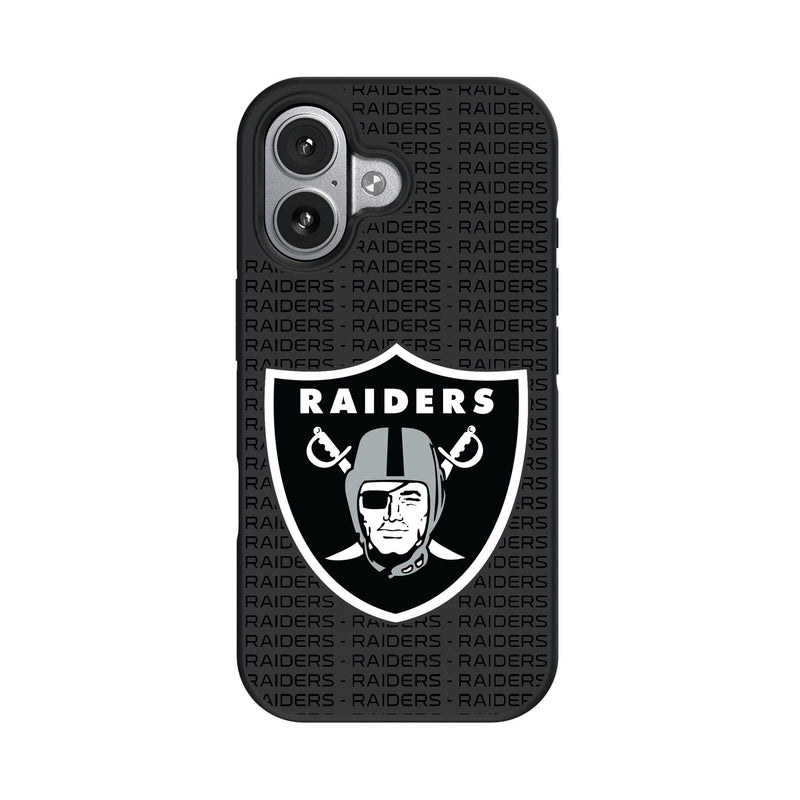 Las Vegas Raiders Text Backdrop iPhone Bump Phone Case for Apple iPhone