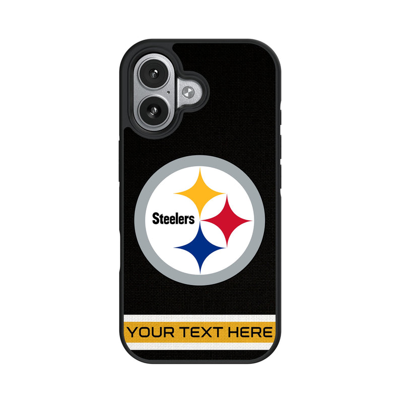 Pittsburgh Steelers Personalized Stripe iPhone Bump Phone Case for Apple iPhone