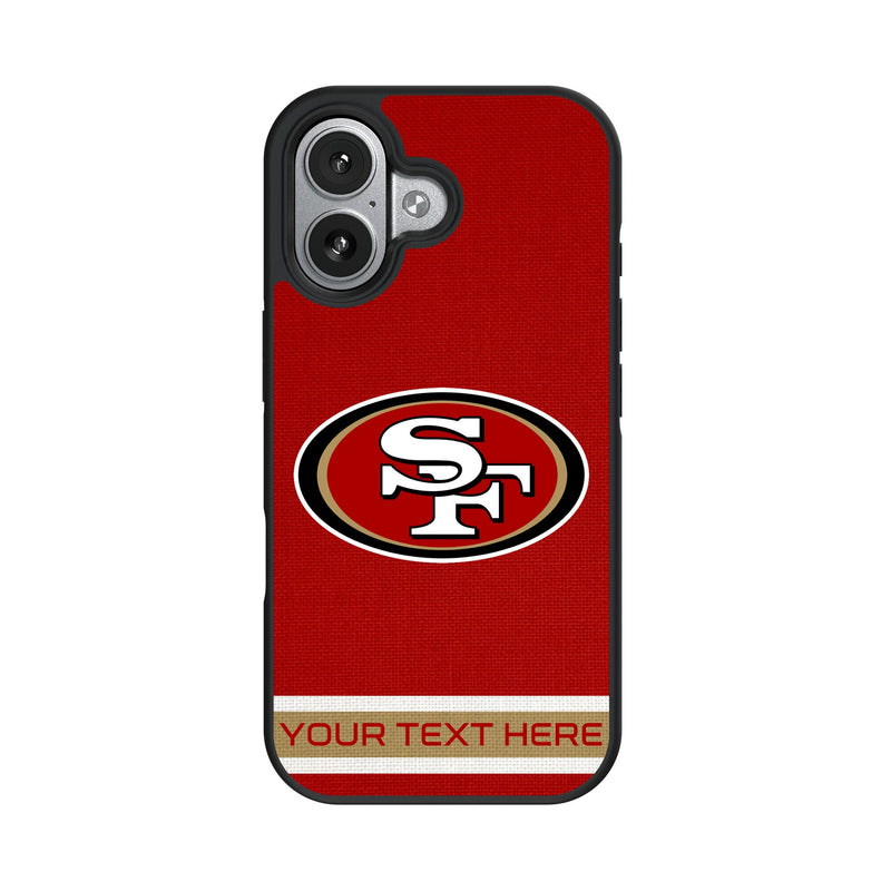 San Francisco 49ers Personalized Stripe iPhone Bump Phone Case for Apple iPhone