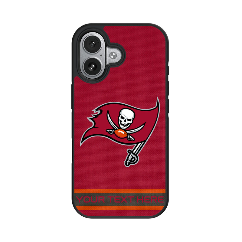 Tampa Bay Buccaneers Personalized Stripe iPhone Bump Phone Case for Apple iPhone