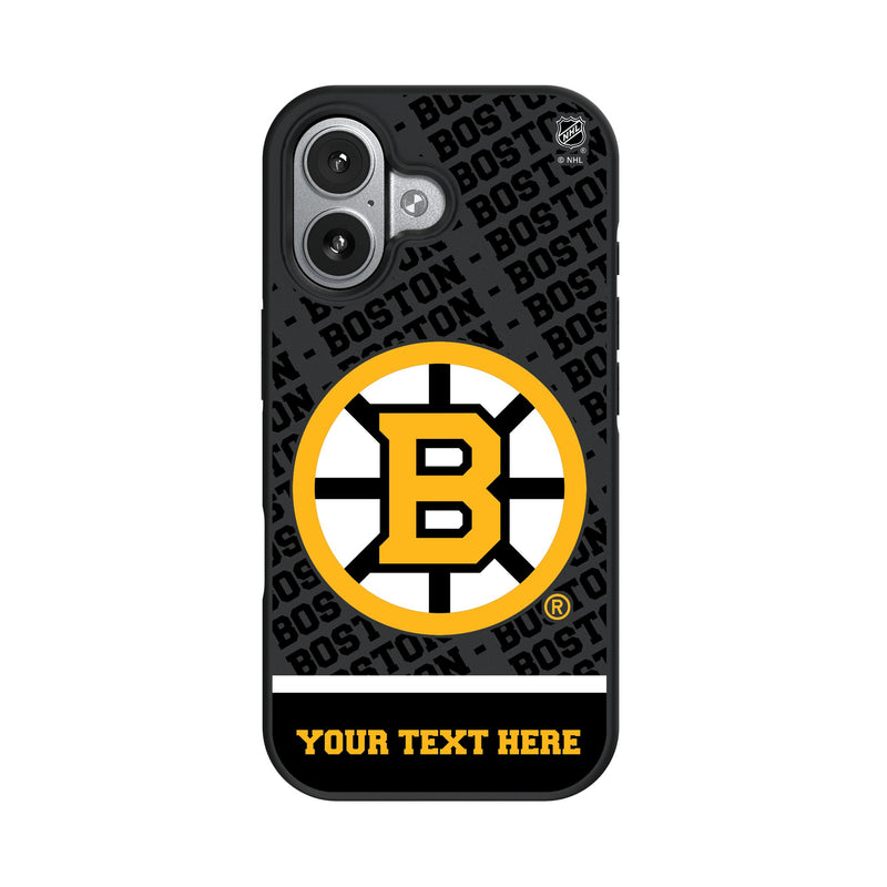 Boston Bruins Personalized EndZone Plus iPhone Bump Phone Case for Apple iPhone