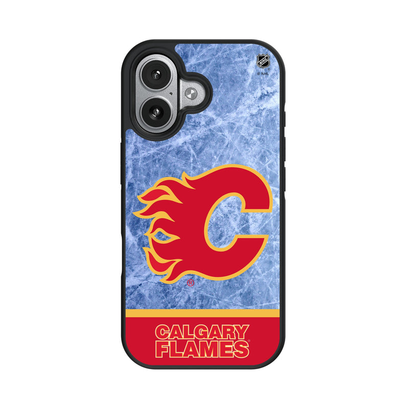 Calgary Flames Ice Wordmark iPhone Bump Phone Case for Apple iPhone