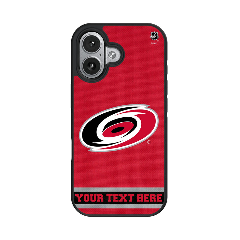 Carolina Hurricanes Personalized Stripe iPhone Bump Phone Case for Apple iPhone