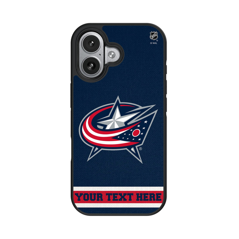 Columbus Blue Jackets Personalized Stripe iPhone Bump Phone Case for Apple iPhone
