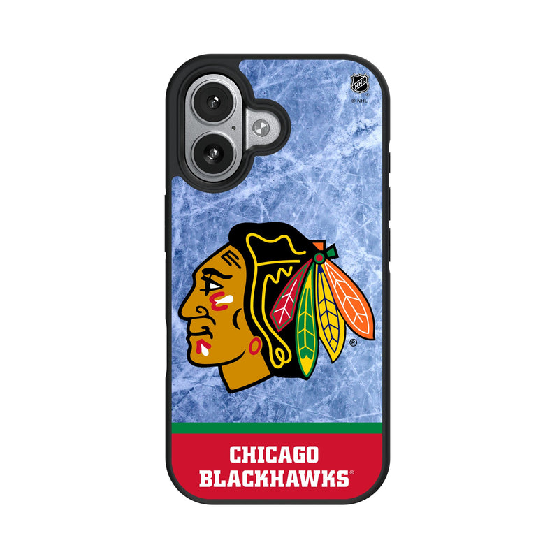 Chicago Blackhawks Ice Wordmark iPhone Bump Phone Case for Apple iPhone