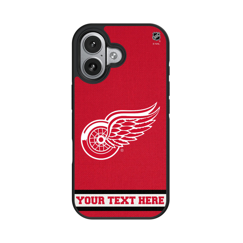 Detroit Red Wings Personalized Stripe iPhone Bump Phone Case for Apple iPhone
