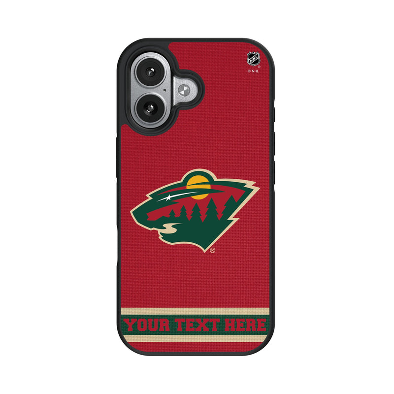 Minnesota Wild Personalized Stripe iPhone Bump Phone Case for Apple iPhone
