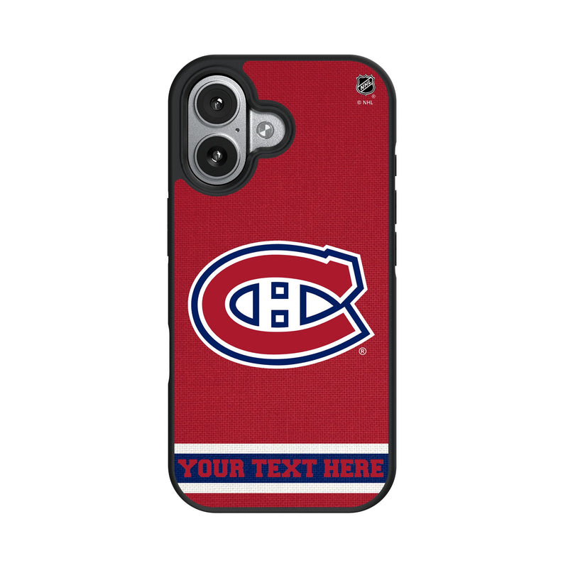 Montreal Canadiens Personalized Stripe iPhone Bump Phone Case for Apple iPhone