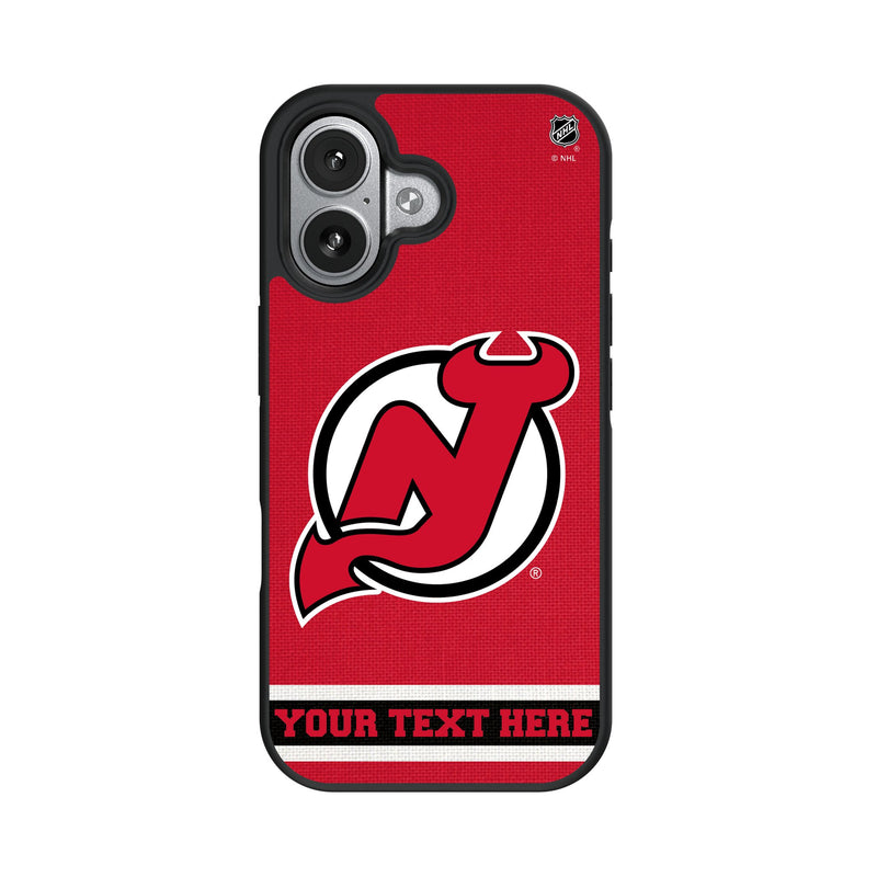 New Jersey Devils Personalized Stripe iPhone Bump Phone Case for Apple iPhone