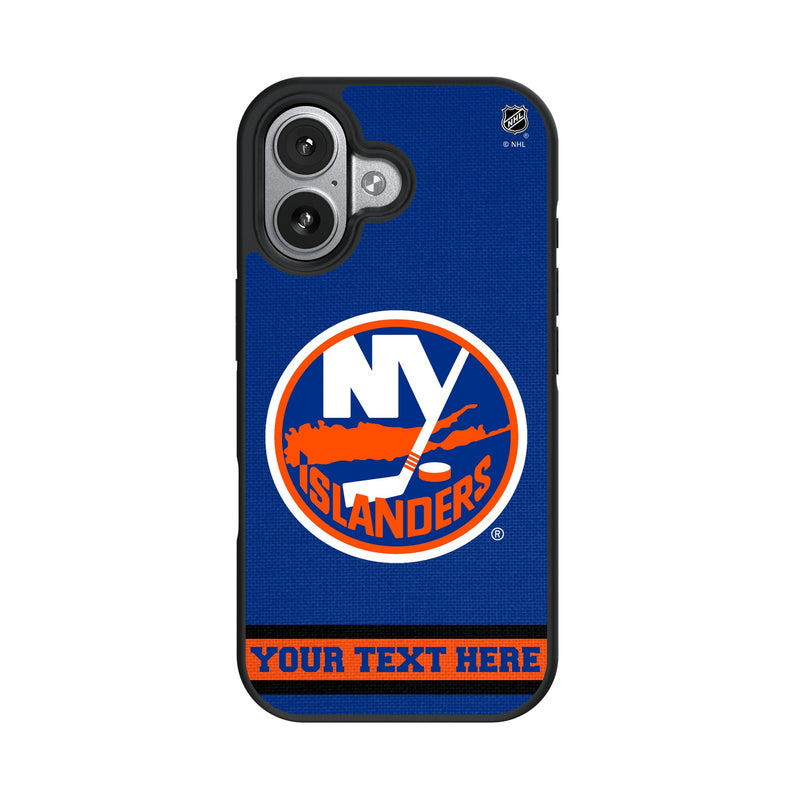 New York Islanders Personalized Stripe iPhone Bump Phone Case for Apple iPhone