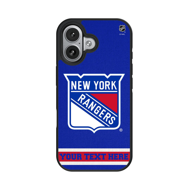 New York Rangers Personalized Stripe iPhone Bump Phone Case for Apple iPhone