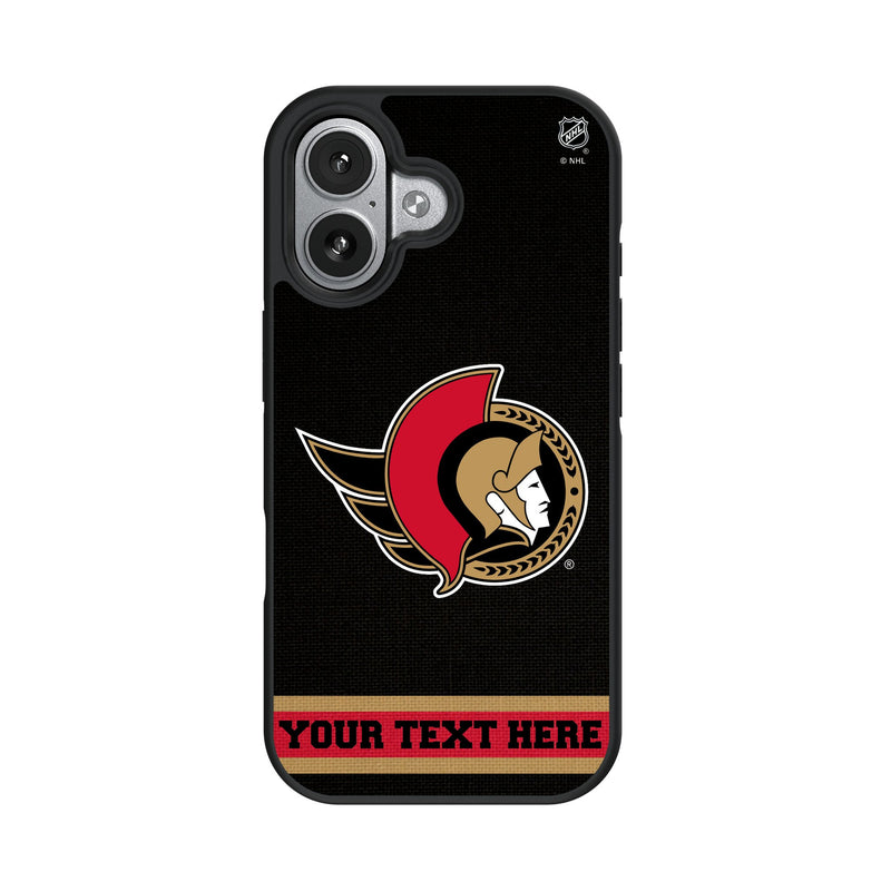 Ottawa Senators Personalized Stripe iPhone Bump Phone Case for Apple iPhone