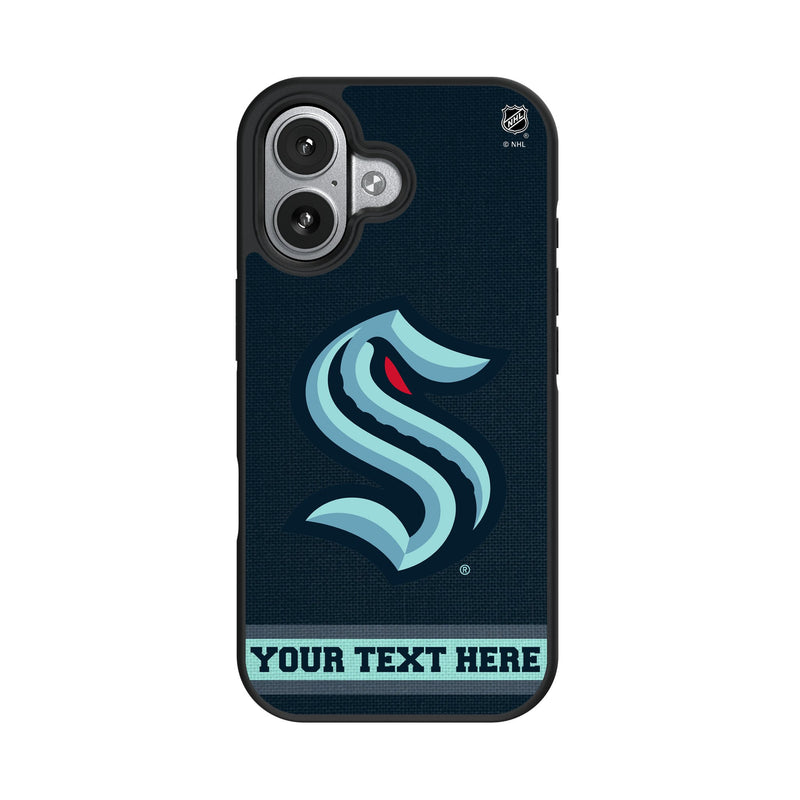 Seattle Kraken Personalized Stripe iPhone Bump Phone Case for Apple iPhone