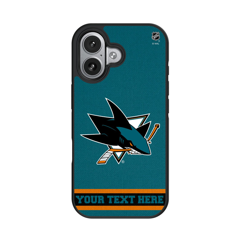 San Jose Sharks Personalized Stripe iPhone Bump Phone Case for Apple iPhone