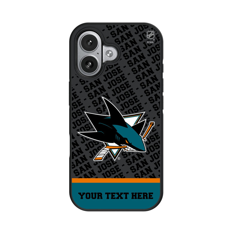 San Jose Sharks Personalized EndZone Plus iPhone Bump Phone Case for Apple iPhone