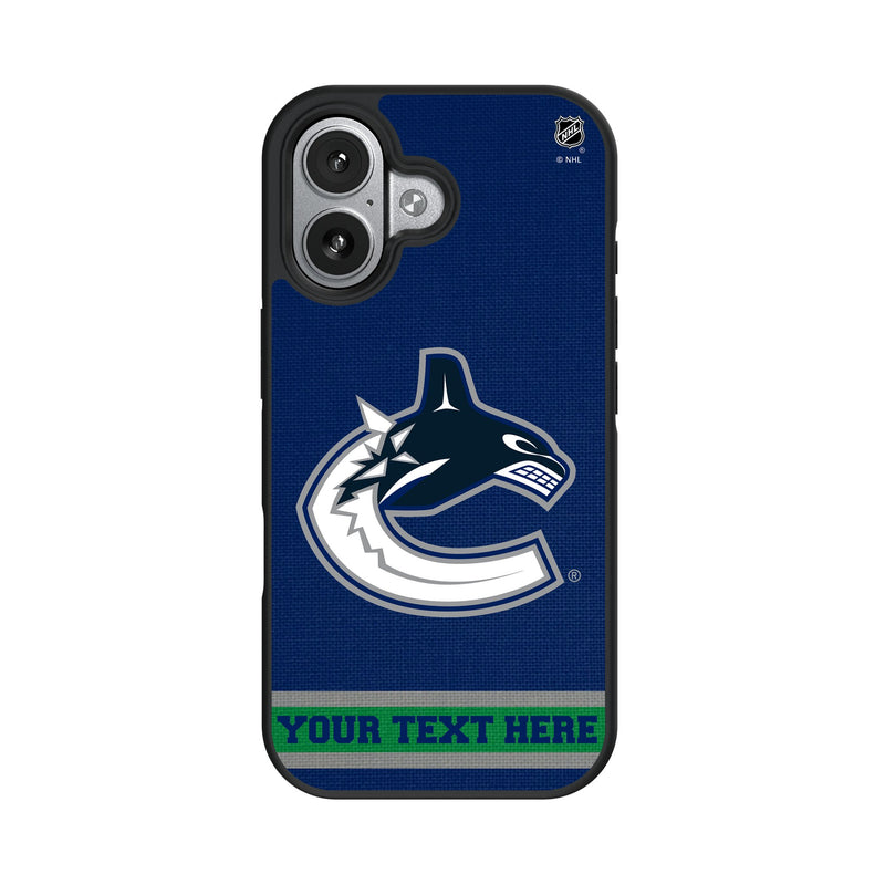 Vancouver Canucks Personalized Stripe iPhone Bump Phone Case for Apple iPhone