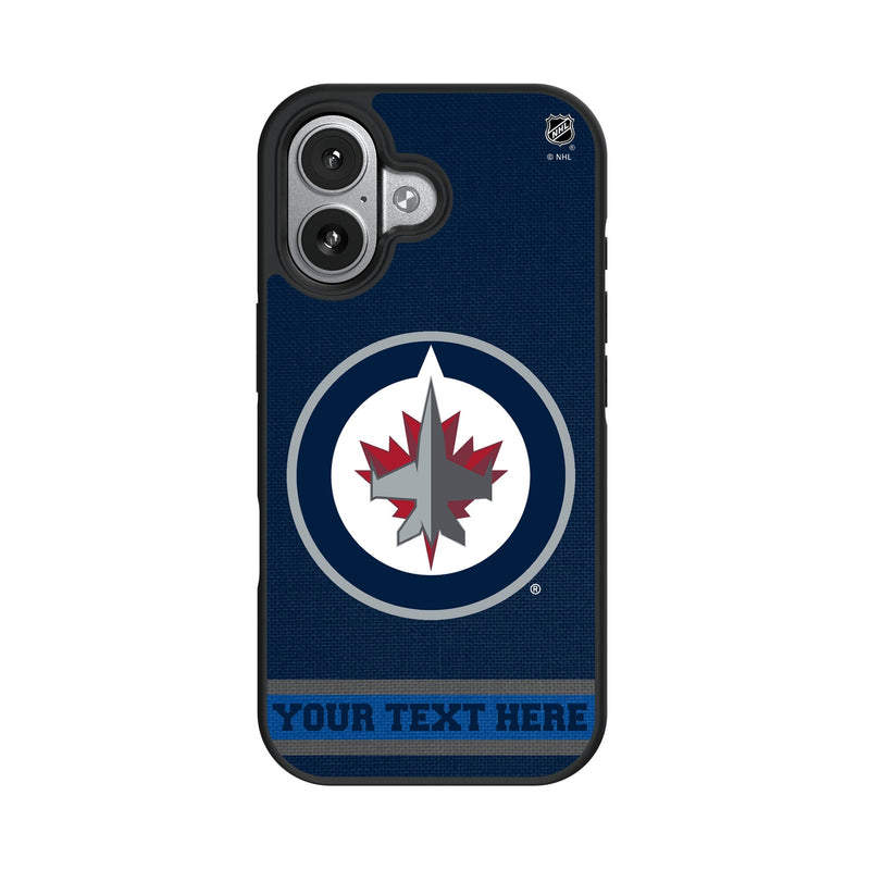 Winnipeg Jets Personalized Stripe iPhone Bump Phone Case for Apple iPhone
