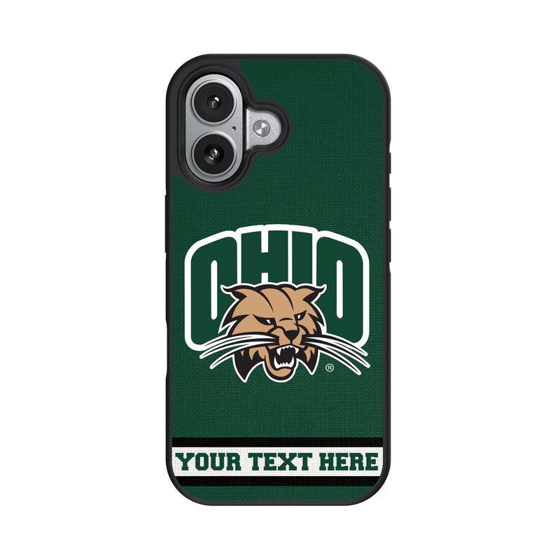Ohio University Bobcats Personalized Stripe iPhone Bump Phone Case for Apple iPhone
