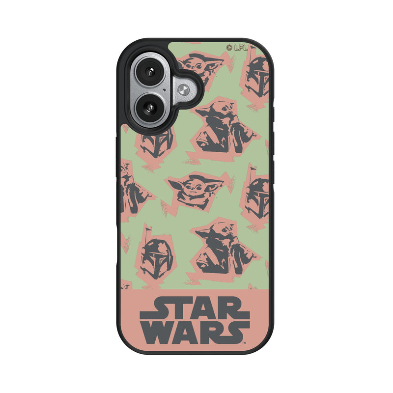 Star Wars: The Mandalorian Grogu Pattern iPhone Bump Phone Case for Apple iPhone