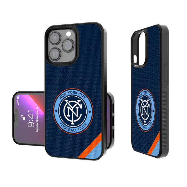 New York City FC  Diagonal Stripe iPhone Bump Phone Case