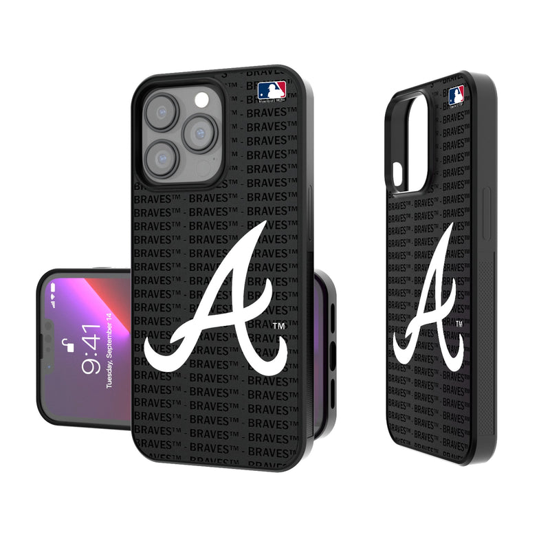 Atlanta Braves Text Backdrop iPhone Bump Phone Case