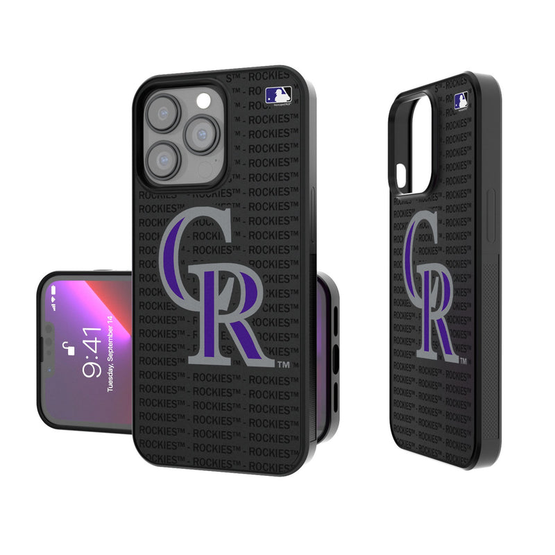 Colorado Rockies Text Backdrop iPhone Bump Phone Case