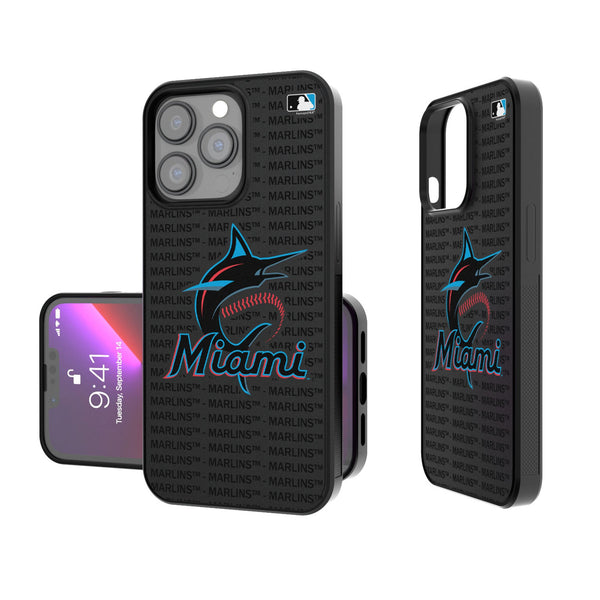 Miami Marlins Text Backdrop iPhone Bump Phone Case