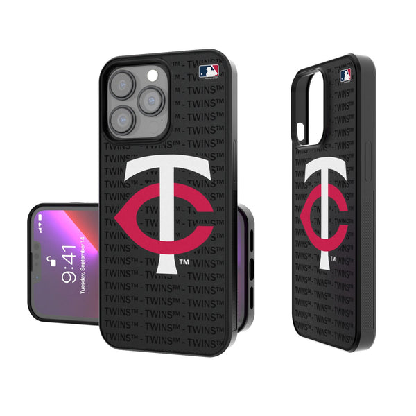 Minnesota Twins Text Backdrop iPhone Bump Phone Case