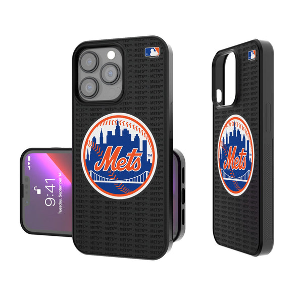 New York Mets Text Backdrop iPhone Bump Phone Case