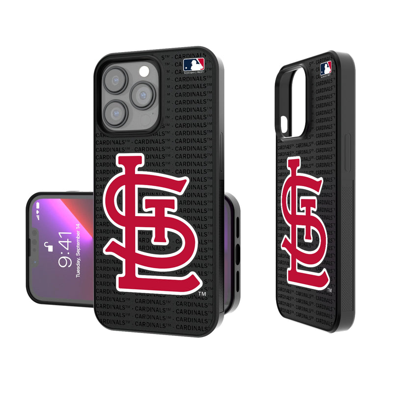 St Louis Cardinals Text Backdrop iPhone Bump Phone Case