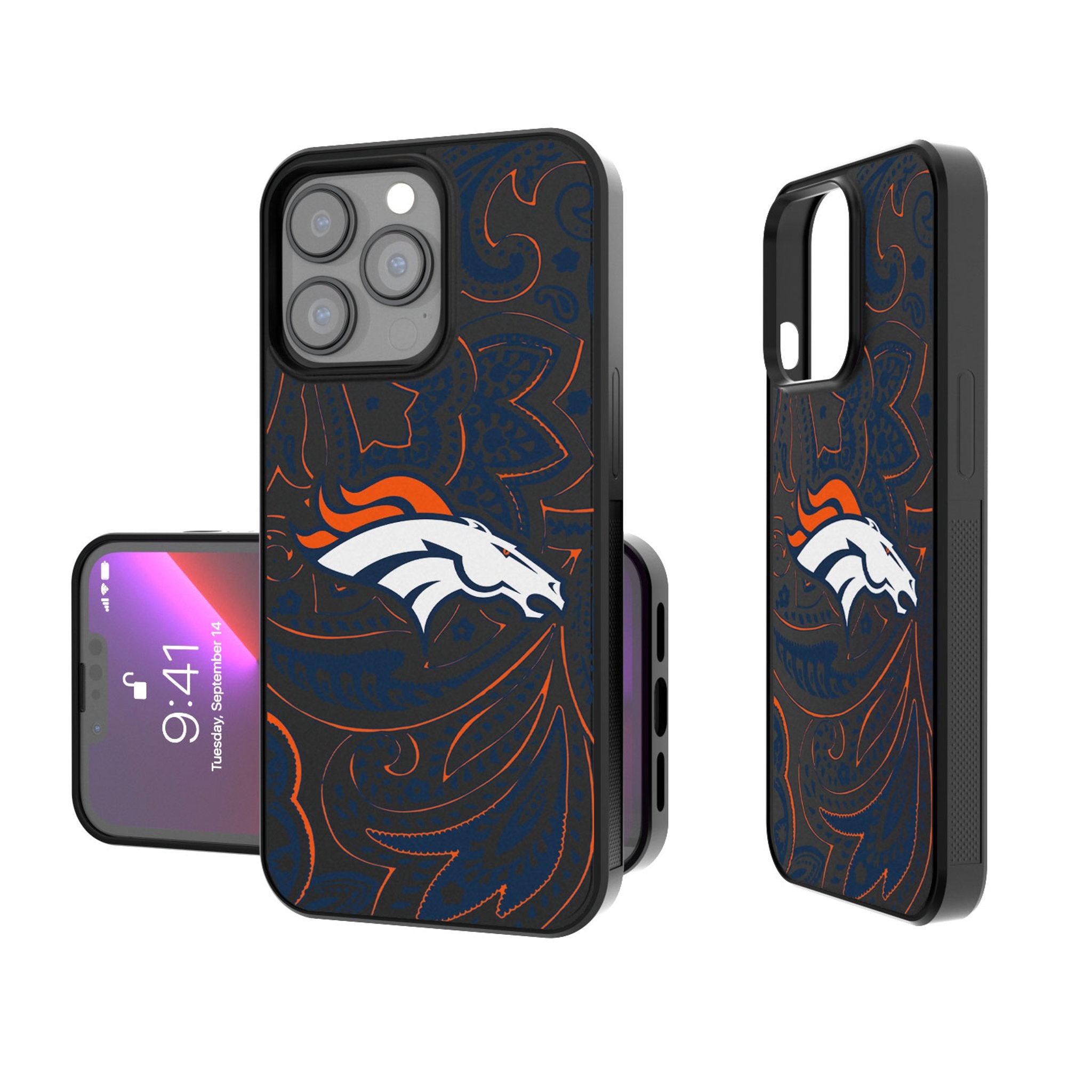 Denver Broncos Paisley Bump Phone Case Keyscaper