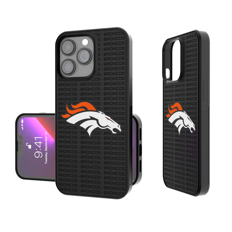 Denver Broncos Text Backdrop iPhone Bump Phone Case