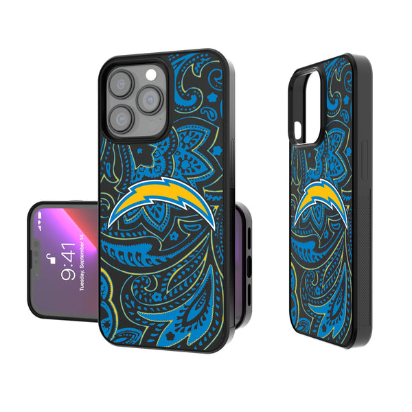 Los Angeles Chargers Paisley iPhone Bump Phone Case