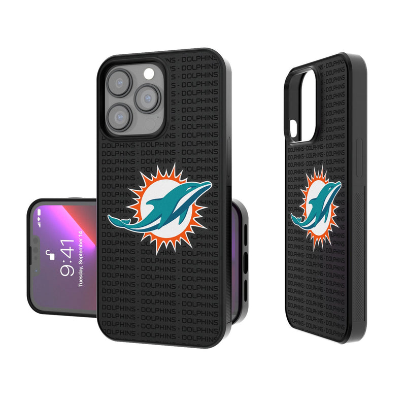 Miami Dolphins Text Backdrop iPhone Bump Phone Case