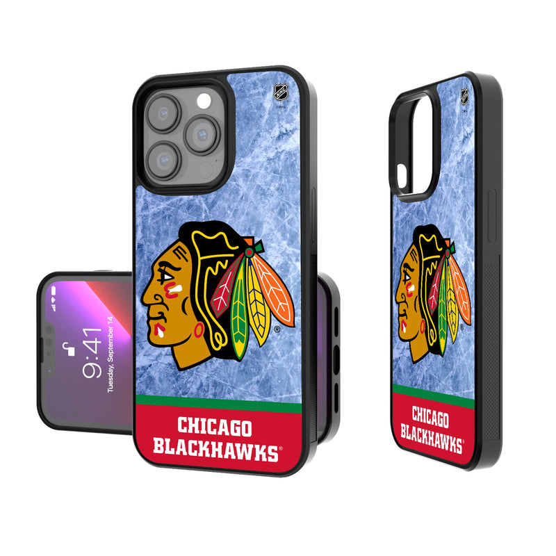 Chicago Blackhawks Ice Wordmark iPhone Bump Phone Case