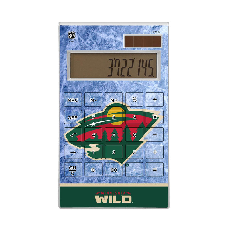 Minnesota Wild Ice Wordmark Desktop Calculator